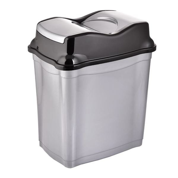 Odpadkový koš Orion Whirpool - výklopný, 9 l, šedý