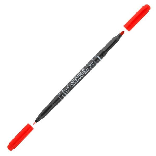 Popisovač na CD Centropen 3616 DOUBLE, červený