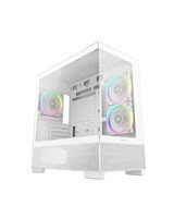DEEPCOOL Case CG380 3F WH, mATX, ARGB, Průhledná bočnice, 3x120mm Fan, bílá
