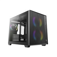 DEEPCOOL Case CG330 MESH 3F, mATX, Průhledná bočnice, 1x120mm ARGB, 2x140mm ARGB, černá