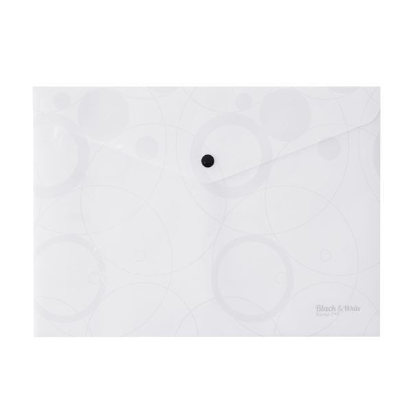 Zakládací pouzdro s drukem Black&White A4, bílé