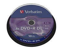VERBATIM DVD+R DL AZO 8,5GB, 8x, spindle 10 ks