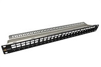 Solarix Modulární neosazený patch panel Solarix 24 portů 1U