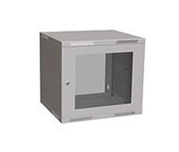 Solarix rozvaděč nástěnný skládaný SENSA LITE 9U 450mm, dveře sklo, RAL 7035