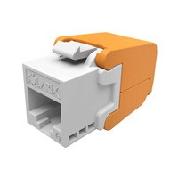 Samořezný nestíněný keystone CAT6 RJ45, bílý s Component Level a 4PPoE certifikací..