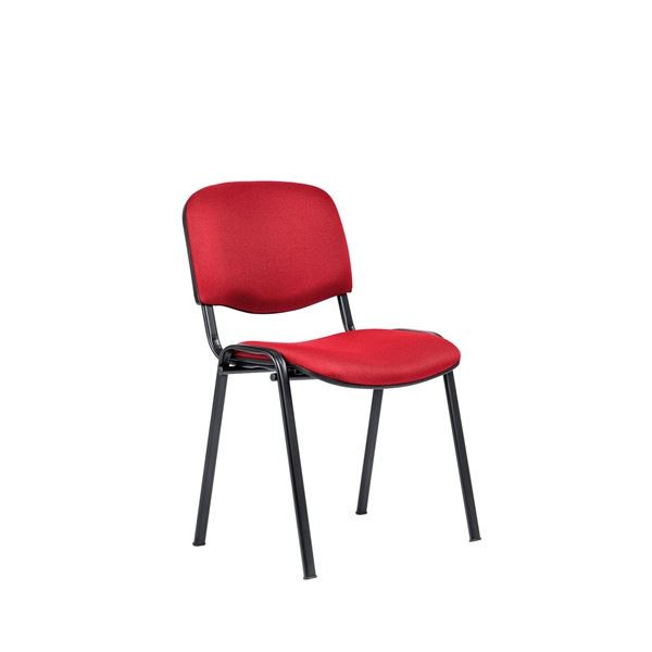 Konferenční židle ISO N červená, kostra černá