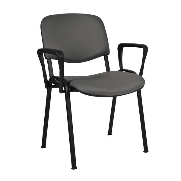 Konferenční židle ISO N s područkami - šedá, kostr