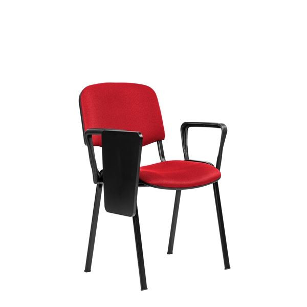 Konferenční židle ISO N se sklopným stolkem - červ