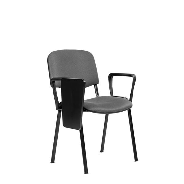 Konferenční židle ISO N se sklopným stolkem - šedá