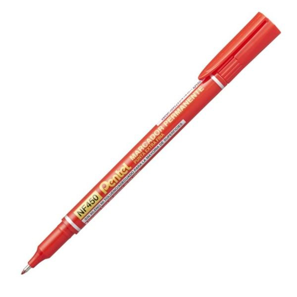 Permanentní popisovač Pentel NF450, červený