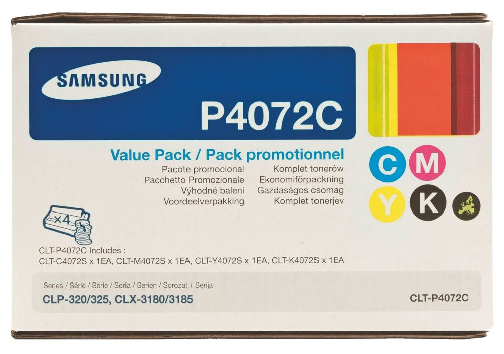 HP - Samsung toner CMYK sada CLT-P4072C pro CLP-320/325/CLX-3185 - 1500/1000 stran