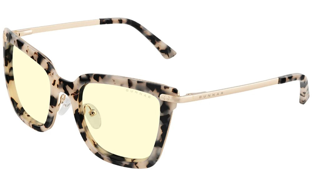 GUNNAR kancelářske/herní brýle  KAIA CREAM MARBLE jantarová skla BLF 65 GUNNAR focus