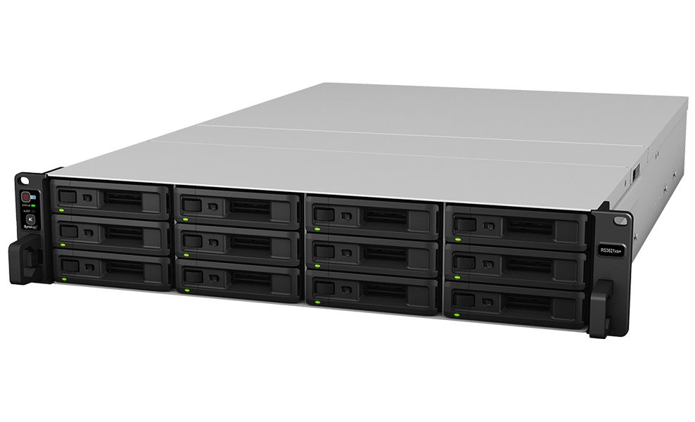 Synology RS3621xs+   2U, 12x SATA, 8GB DDR4, 2x USB 3.0, 4x Gb LAN,  2x 10Gb LAN, 2x PCIe
