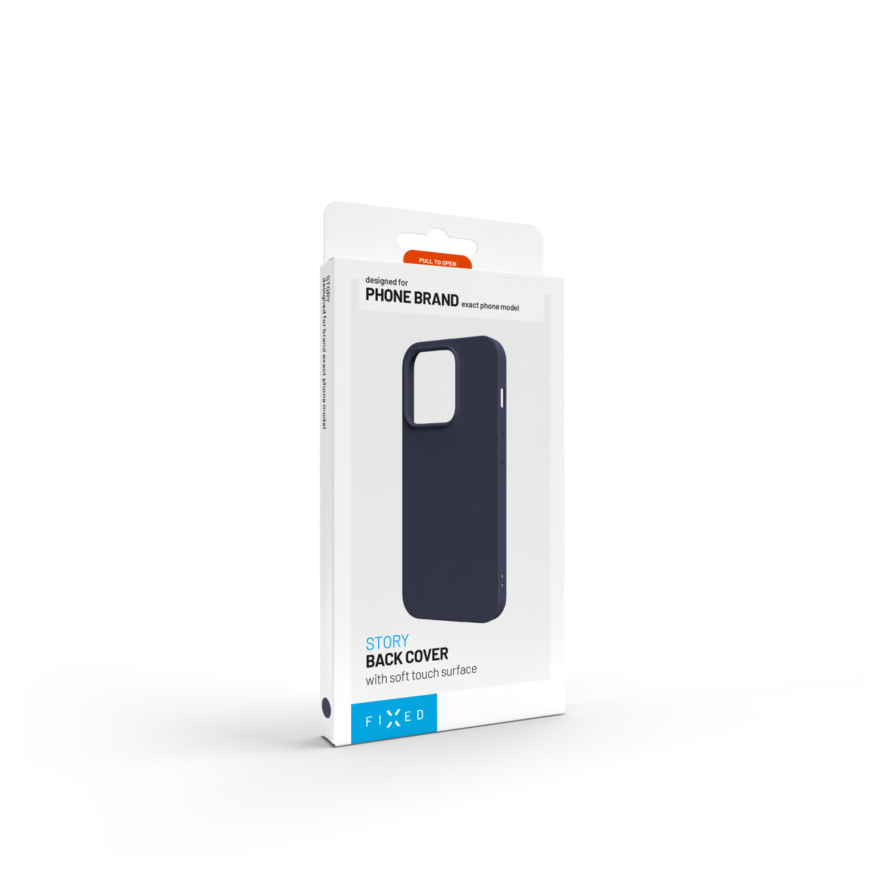 Zadní pogumovaný kryt FIXED Story pro Apple iPhone 15, modrý