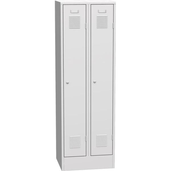 Šatní skříň dvoudveřová, světle šedá