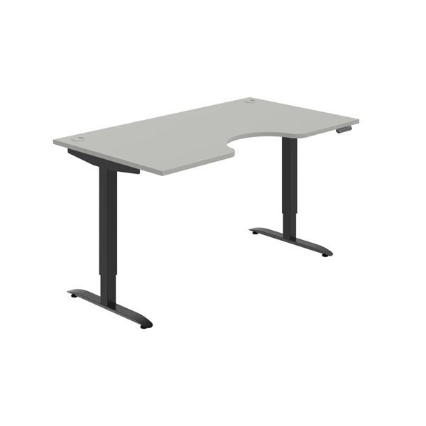 Psací stůl Hobis Motion Ergo MSE 2M 1600 - šedá/če