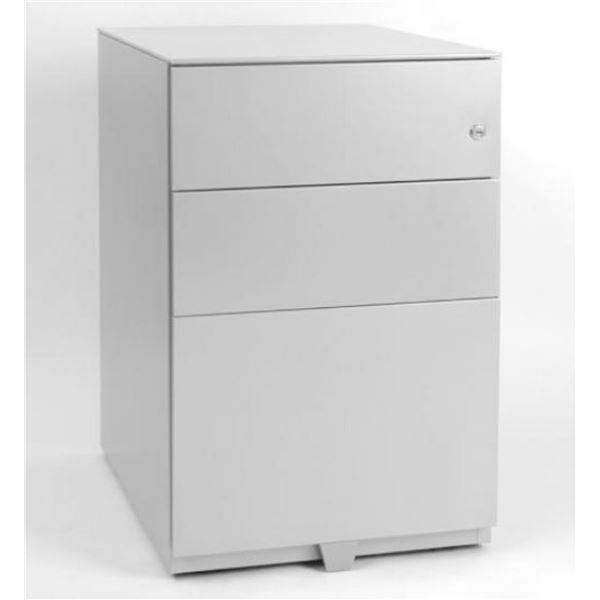 Kovový kontejner Bisley, světle šedý