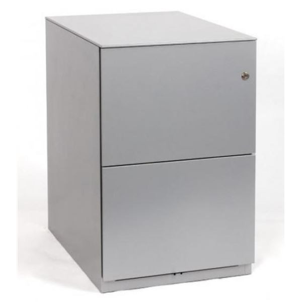 Kovový kontejner Bisley, světle šedý