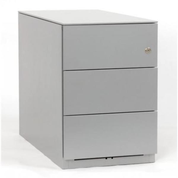 Kovový kontejner Bisley, světle šedý