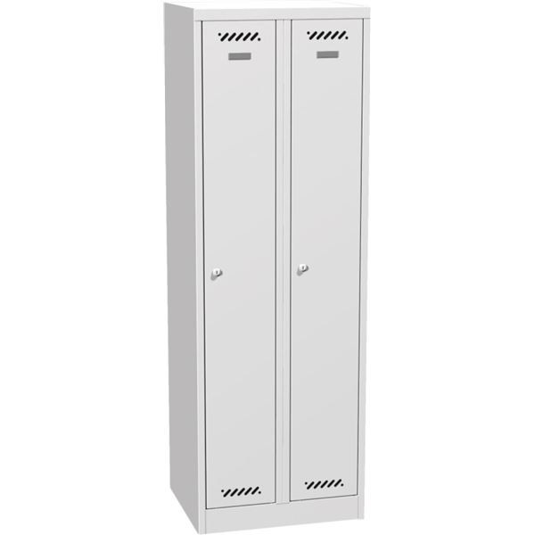 Šatní skříň dvoudveřová, světle šedá