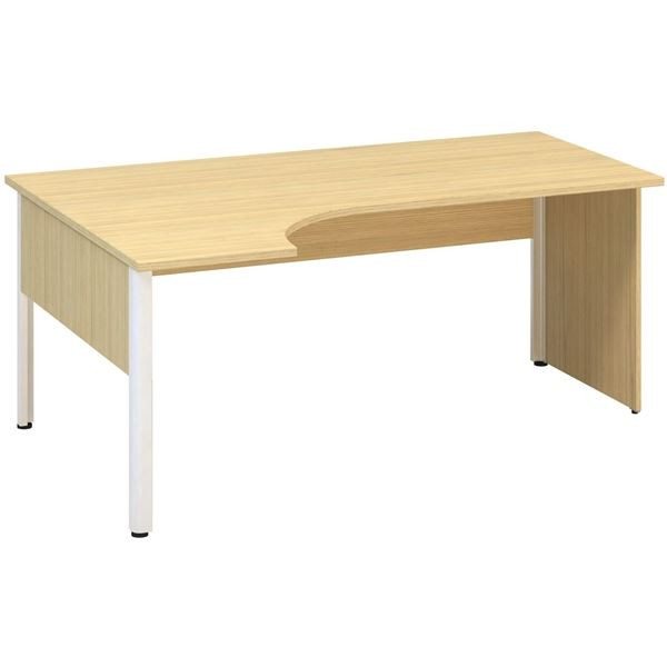 Psací stůl Alfa 100 - ergo, levý, 180 cm, dub Vice