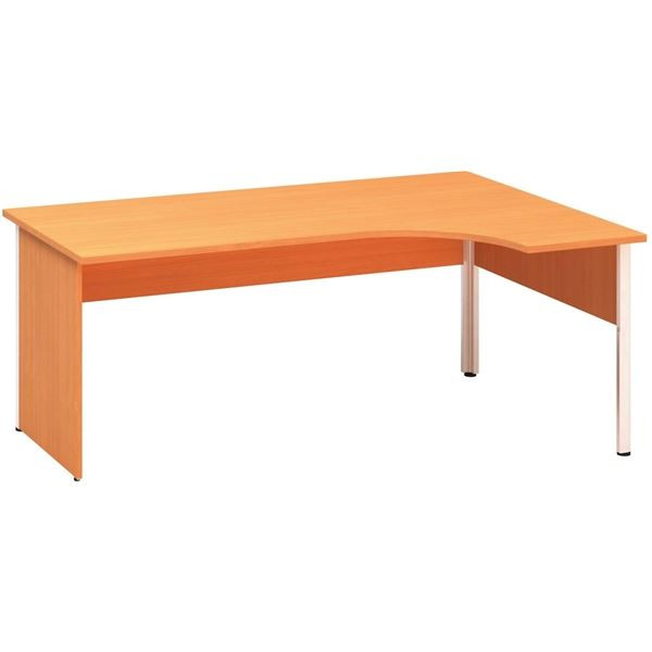 Psací stůl Alfa 100 - ergo, pravý, 180 cm, buk Bav