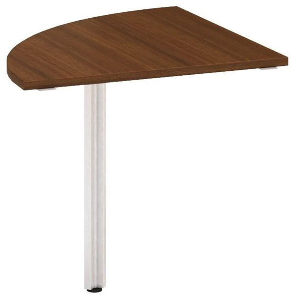 Přídavný stůl Alfa 100 - čtvrtkruh 80 cm, ořech/še
