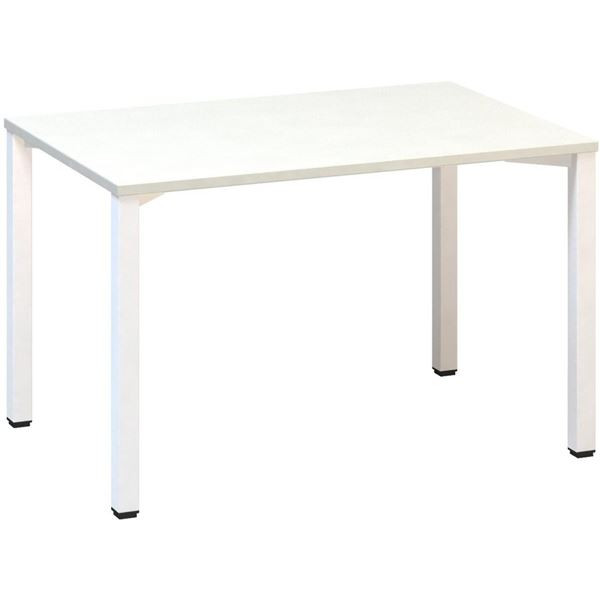 Psací stůl Alfa 200 - 120 x 80 cm, bílý/bílý