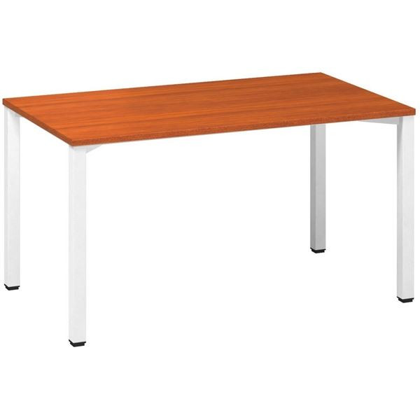 Psací stůl Alfa 200 - 140 x 80 cm, třešeň/bílý