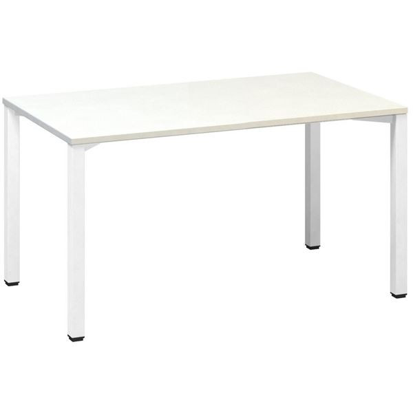 Psací stůl Alfa 200 - 140 x 80 cm, bílý/bílý