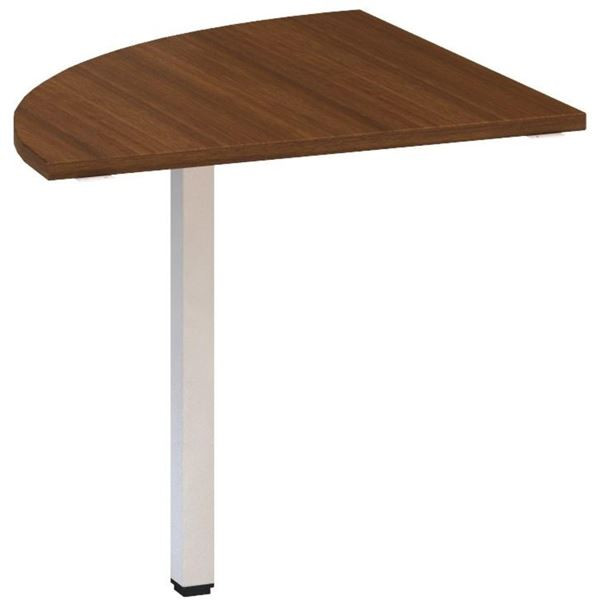 Přídavný stůl Alfa 200 - čtvrtkruh 80 cm, ořech/bí