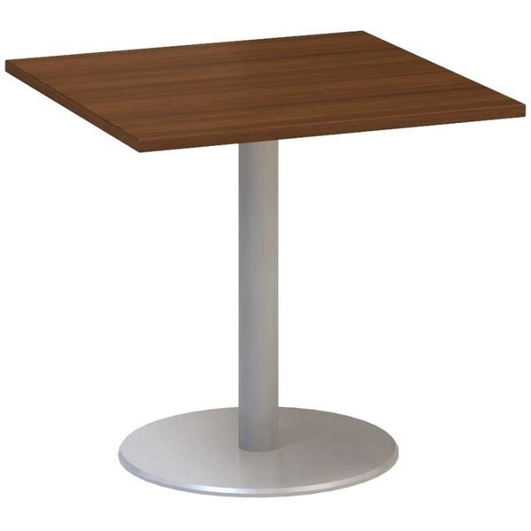 Jednací stůl Alfa 400 - 80 cm, ořech/stříbrný