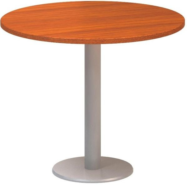 Jednací stůl Alfa 400 - 90 cm, třešeň/stříbrný