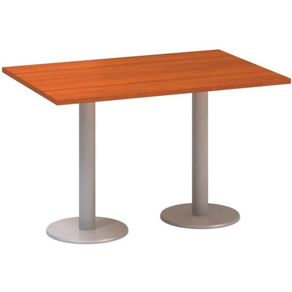 Jednací stůl Alfa 400 - 120 cm, třešeň/stříbrný