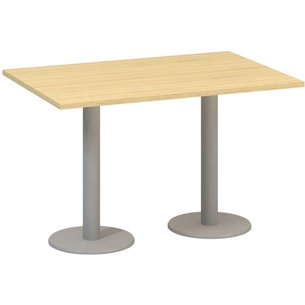Jednací stůl Alfa 400 - 120 cm, dub Vicenza /stříb