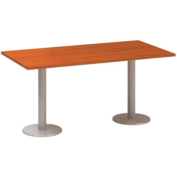 Jednací stůl Alfa 400 - 160 cm, třešeň/stříbrný