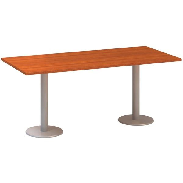 Jednací stůl Alfa 400 - 180 cm, třešeň/stříbrný