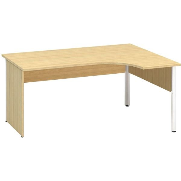 Psací stůl Alfa 100 - ergo, pravý, 160 cm, dub Vic