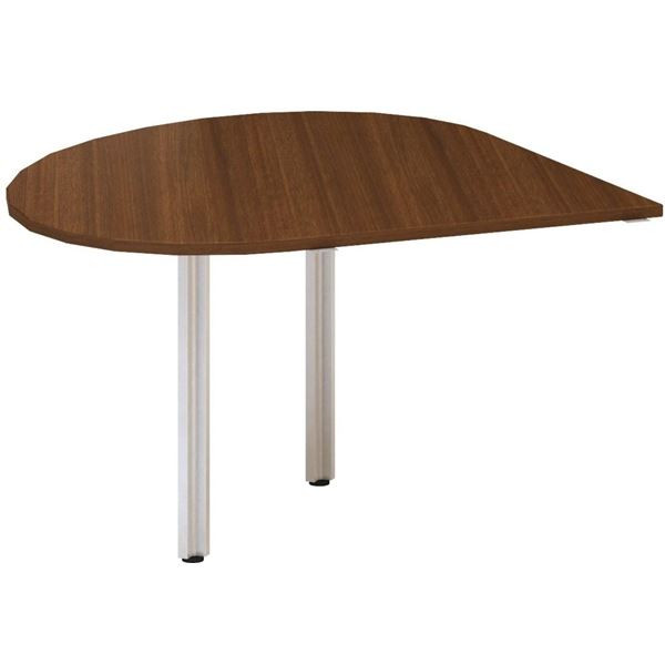 Přídavný stůl Alfa 100 - pravý, 120 cm, ořech/šedý