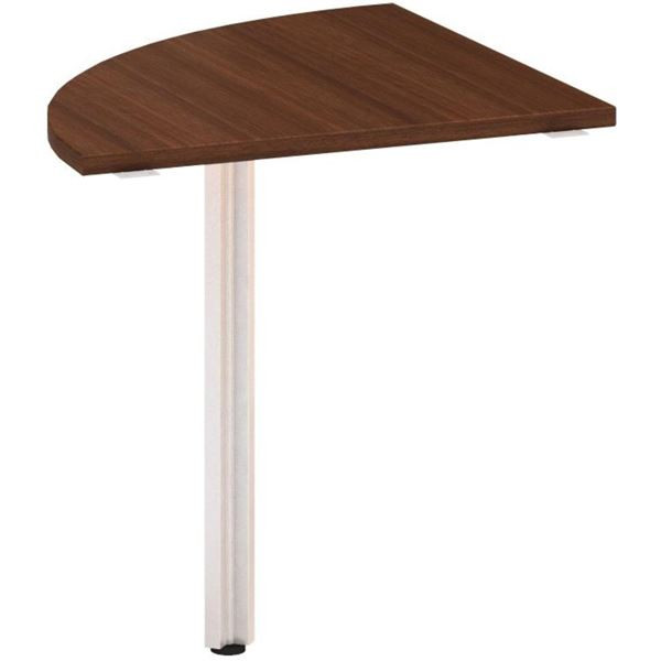Přídavný stůl Alfa 100 - čtvrtkruh 70 cm, ořech/še