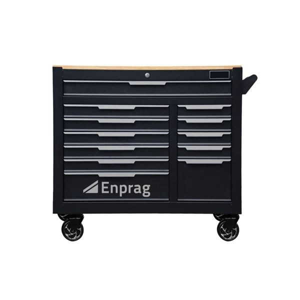 Dílenský vozík na nářadí XT9 - 12 zásuvek, černá