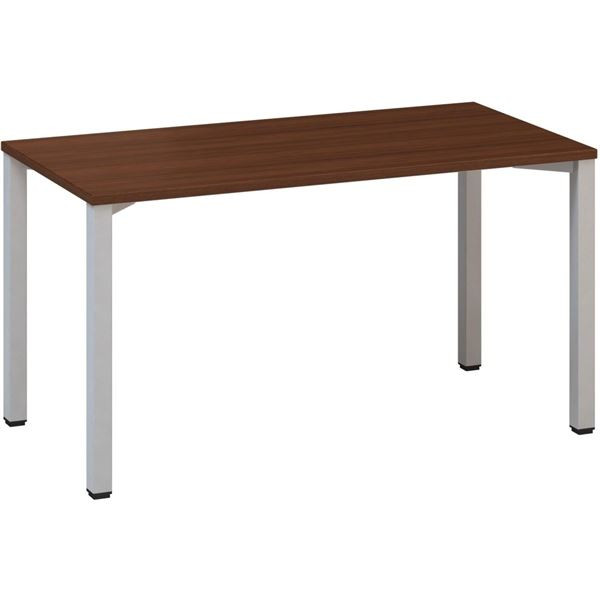 Psací stůl Alfa 200 - 140 x 70 cm, ořech/stříbrný
