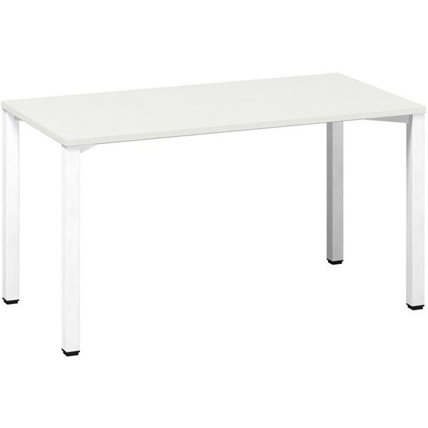 Psací stůl Alfa 200 - 140 x 70 cm, bílý/bílý