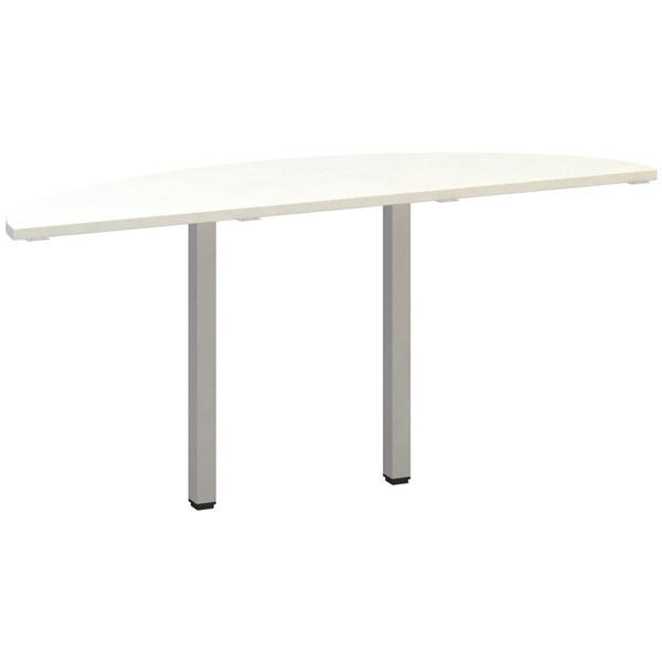 Přídavný stůl Alfa 200 - 160 cm, bílý/stříbrný