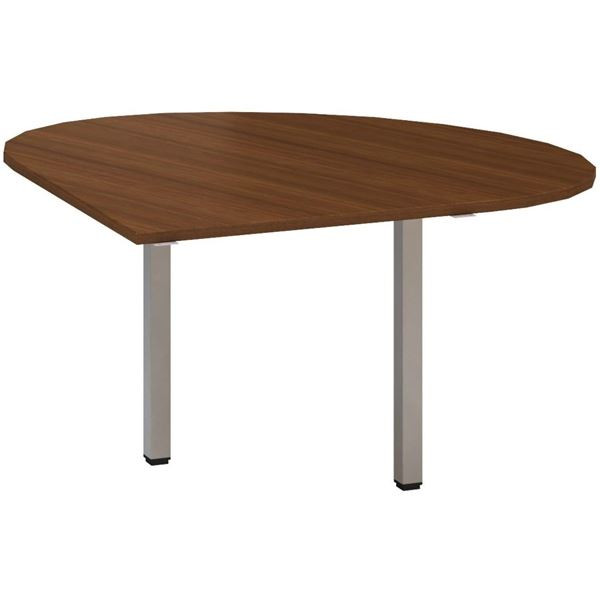 Přídavný stůl Alfa 200 - levý, 120 cm, ořech/stříb