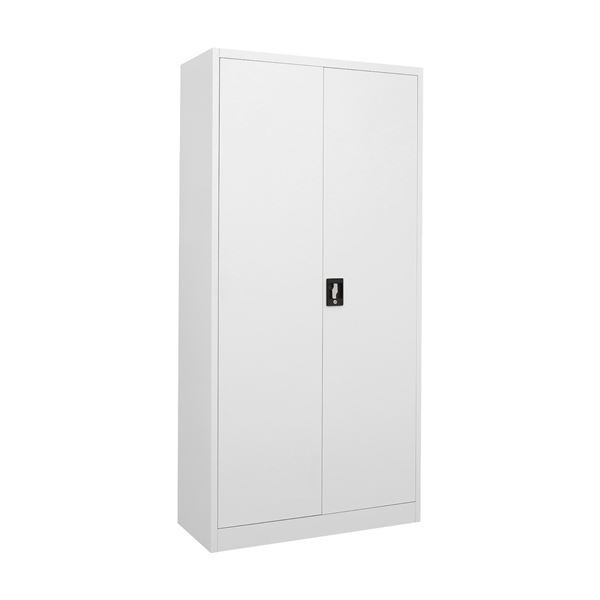 Kovová spisová skříň JF - 4 police, bílá/bílá