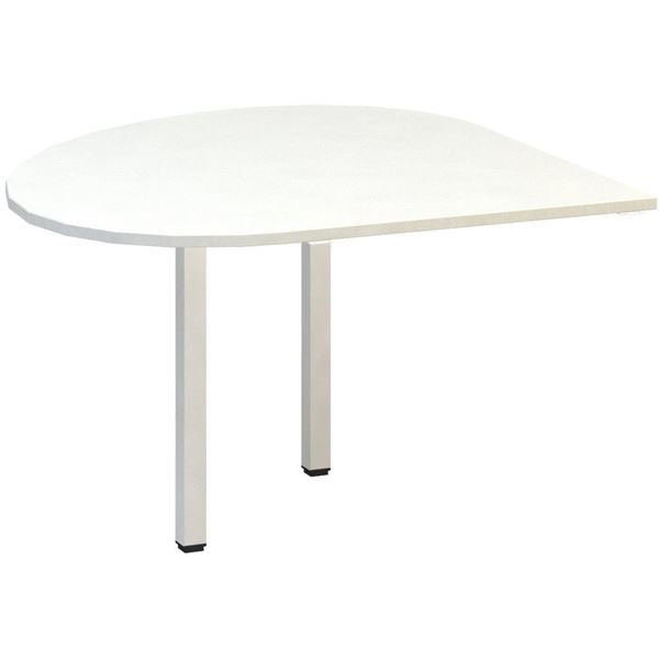 Přídavný stůl Alfa 200 - pravý, 120 cm, bílý/bílý