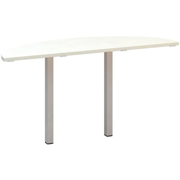 Přídavný stůl Alfa 200 - 142,5 cm, bílý/stříbrný