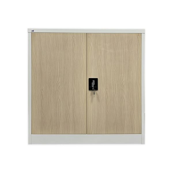 Kovová spisová skříň JF - 1 police, bílá/imitace s