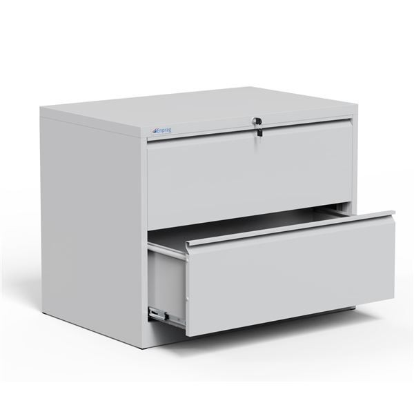 Dvouzásuvková kovová kartotéka HDK - dvouřadá, bíl